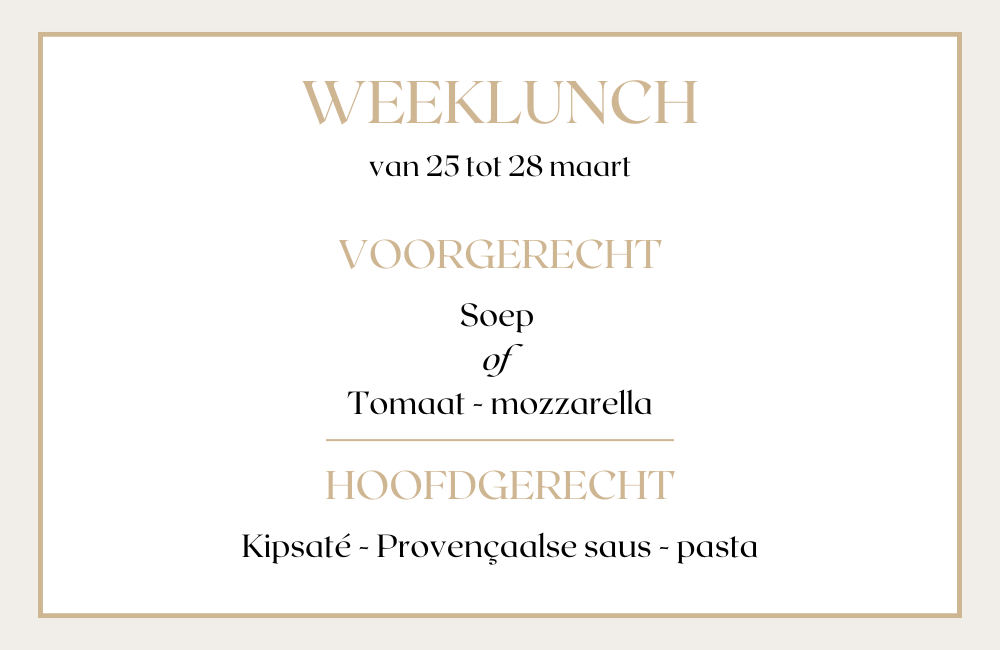 Weeklunch Brasserie De Reinaert